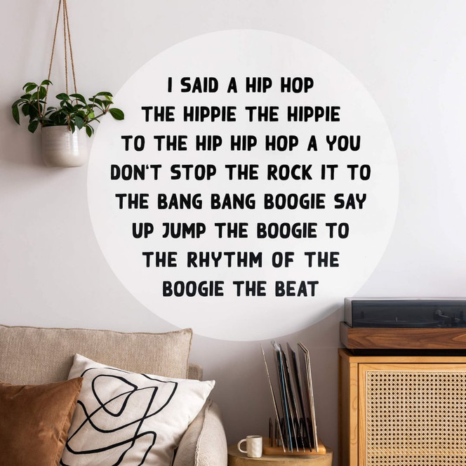 Wandtattoo Songext I said a hip hop - Rund