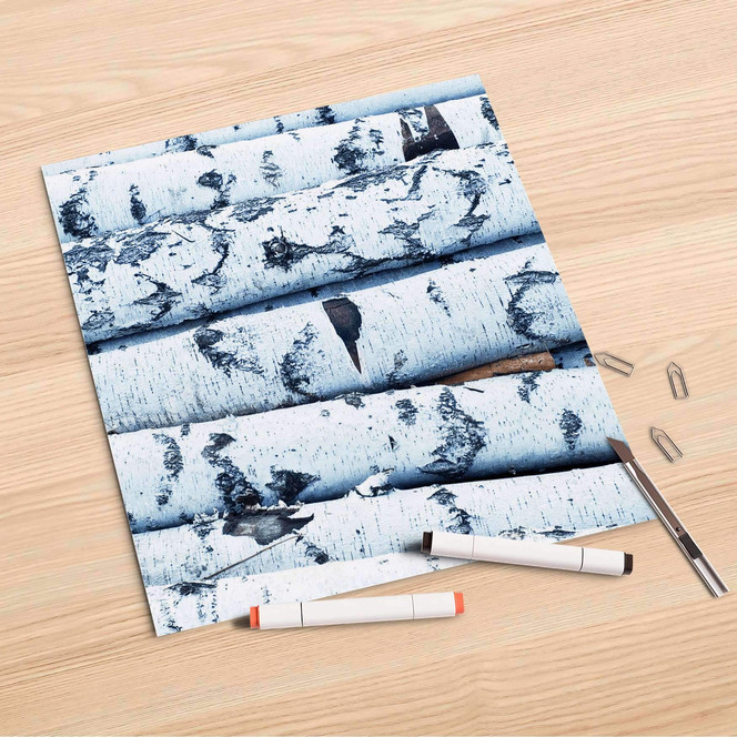 Folienbogen (30x30cm) - Weisses Buschwerk- Bild 1