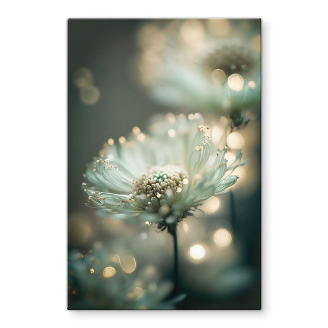Glasbild Zartes Funkeln der Blüten - Treechild