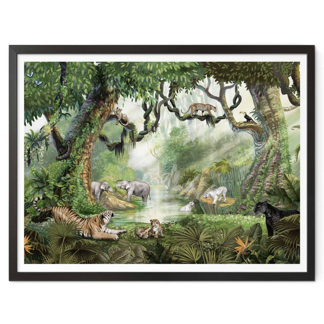 Kinderzimmer Poster Kikki Belle - Dschungelkatzen