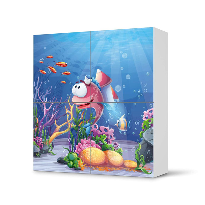 Klebefolie IKEA Besta Schrank 4 Türen - Bubbles- Bild 1