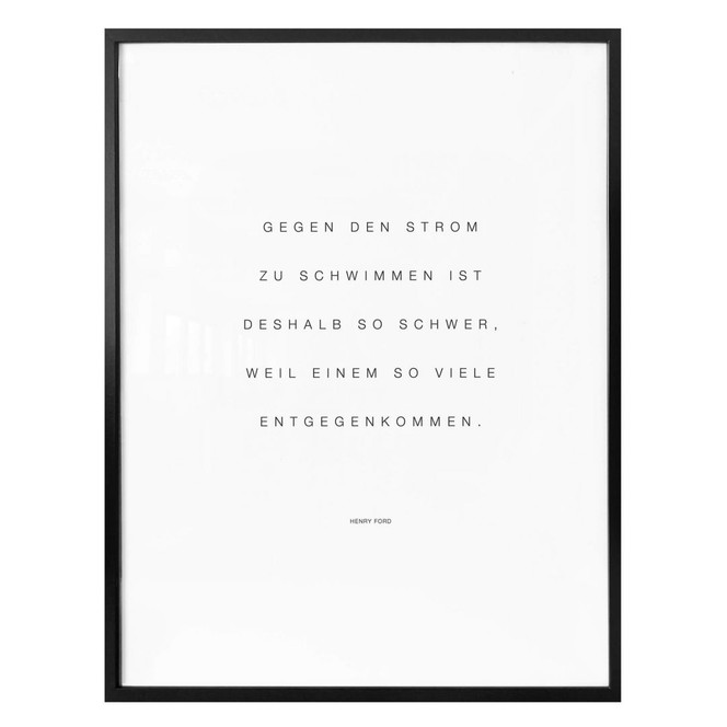 Poster - Gegen den Strom schwimmen