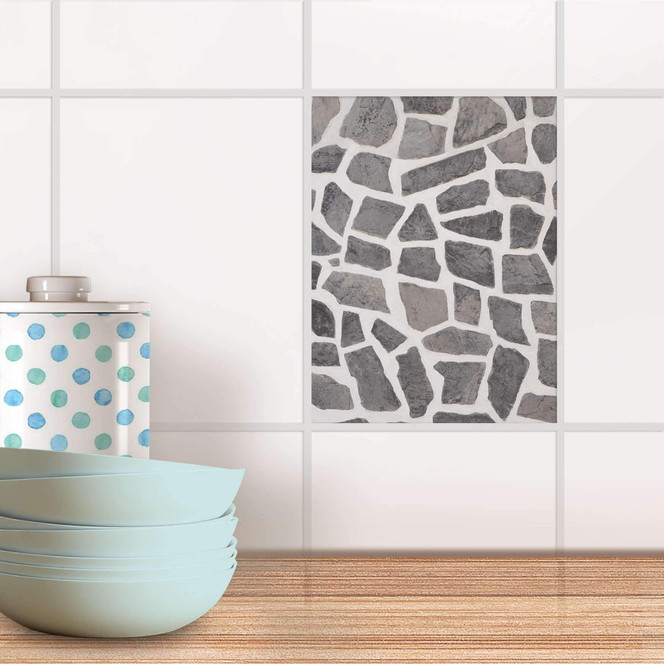 Fliesensticker - Steinmosaik