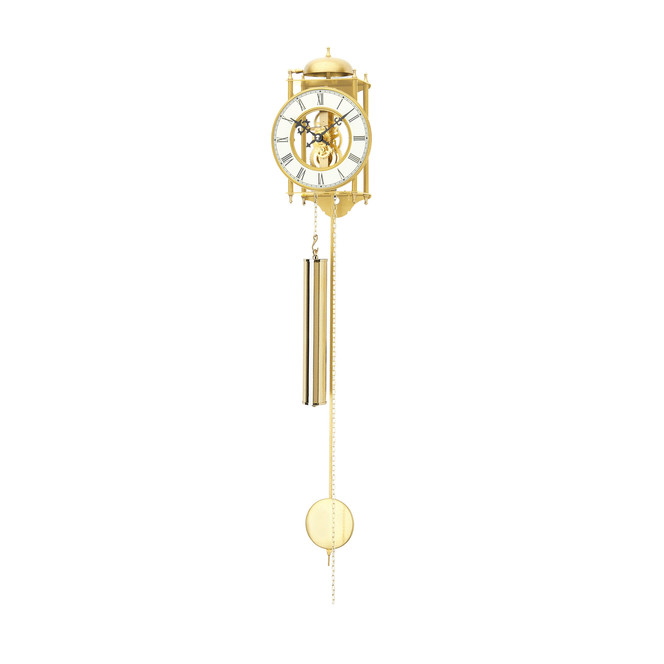Mechanische Uhr mit Pendel Messing poliert