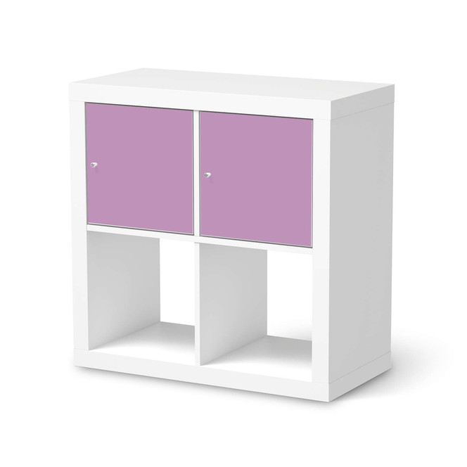 Möbelfolie IKEA Kallax Regal 2 Türen (quer) - Flieder Light- Bild 1