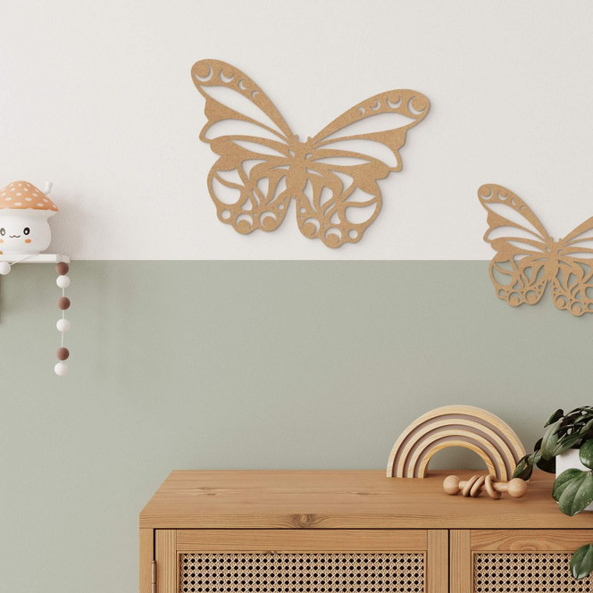 Tierdeko Schmetterling - MDF Natur