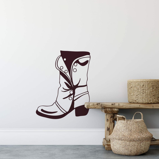 Wandtattoo Lederstiefel