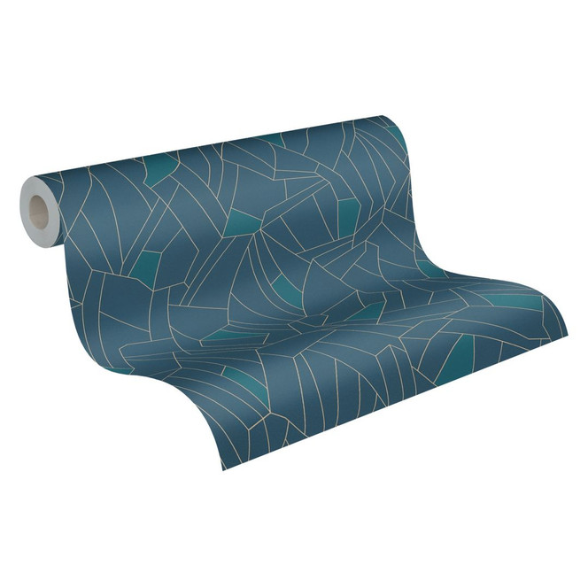 A.S. Création Vliestapete New Life geometrische Tapete blau, petrol, beige