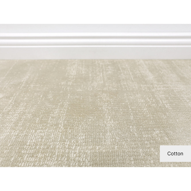 Essence Velours Teppichboden Meterware in Cotton