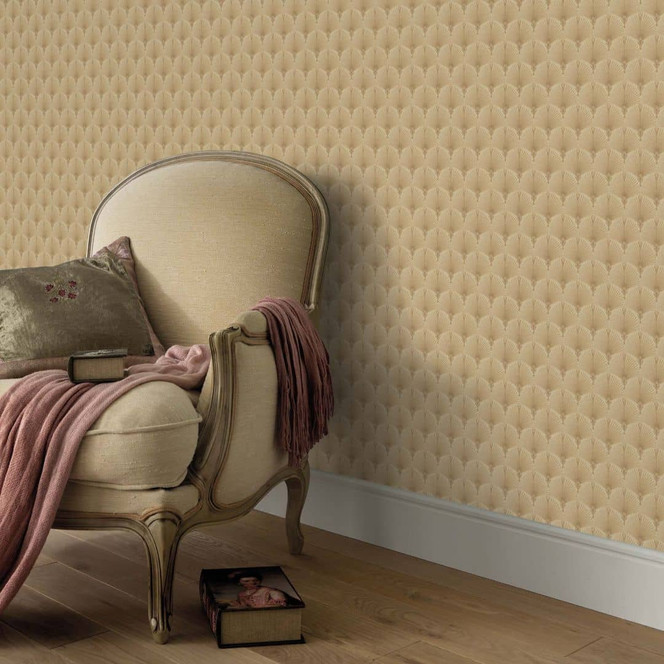 Fächertapete, Vliestapete Erismann Versailles gold