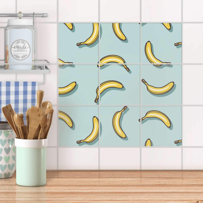 Klebefliesen - Hey Banana - 9er Set