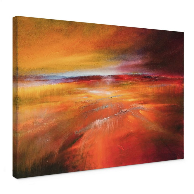 Leinwandbild Herbstlandschaft im Abendlicht - Schmucker