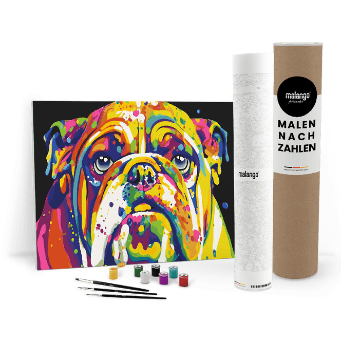 Malen nach Zahlen Leinwandbild - Hund Heinrich