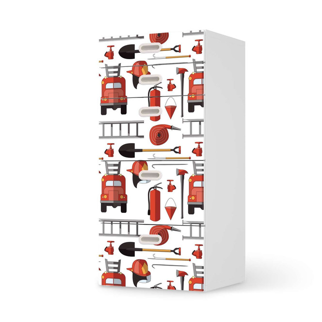 Möbel Klebefolie IKEA Stuva / Fritids Kommode - 5 Schubladen - Firefighter- Bild 1