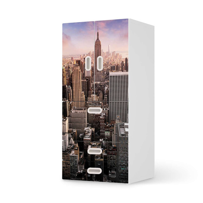 Möbelfolie IKEA Stuva / Fritids - 3 Schubladen und 2 kleinen Türen - Big Apple- Bild 1