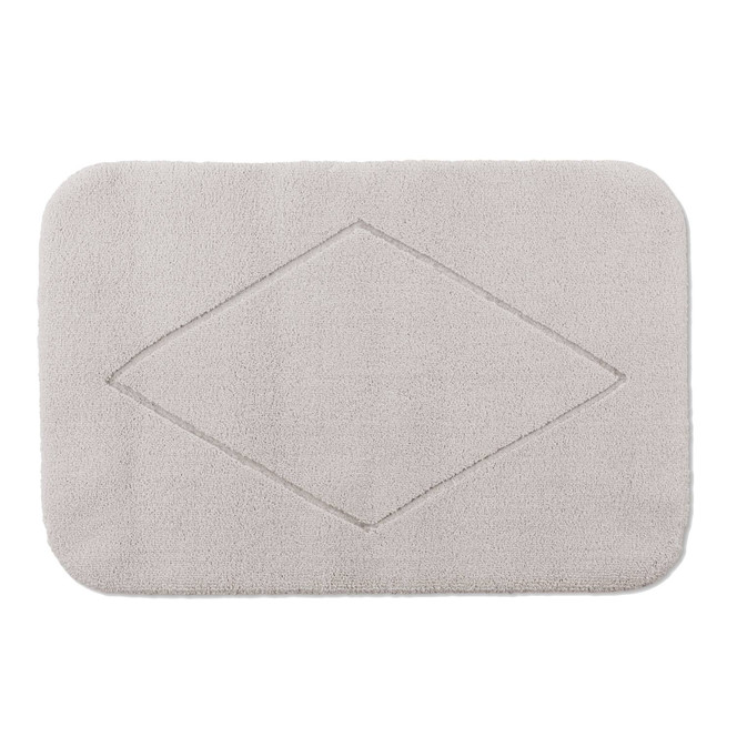 Raute Badteppich Wunschmass in Perlgrau 11