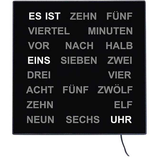 Tischuhr Kunststoffgehäuse
