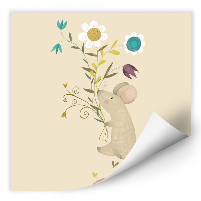 Wallprint Loske - Kleine Maus