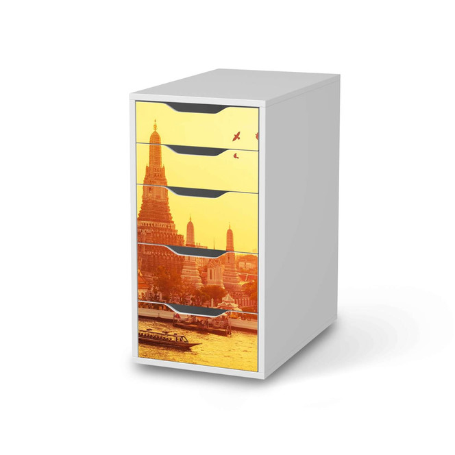 Klebefolie IKEA Alex 5 Schubladen - Bangkok Sunset- Bild 1