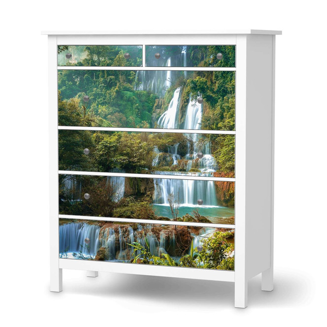 Klebefolie IKEA Hemnes Kommode 6 Schubladen - Rainforest- Bild 1