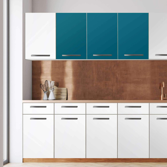 Klebefolie - Wandschrank 120cm Breite - Türkisgrün Dark