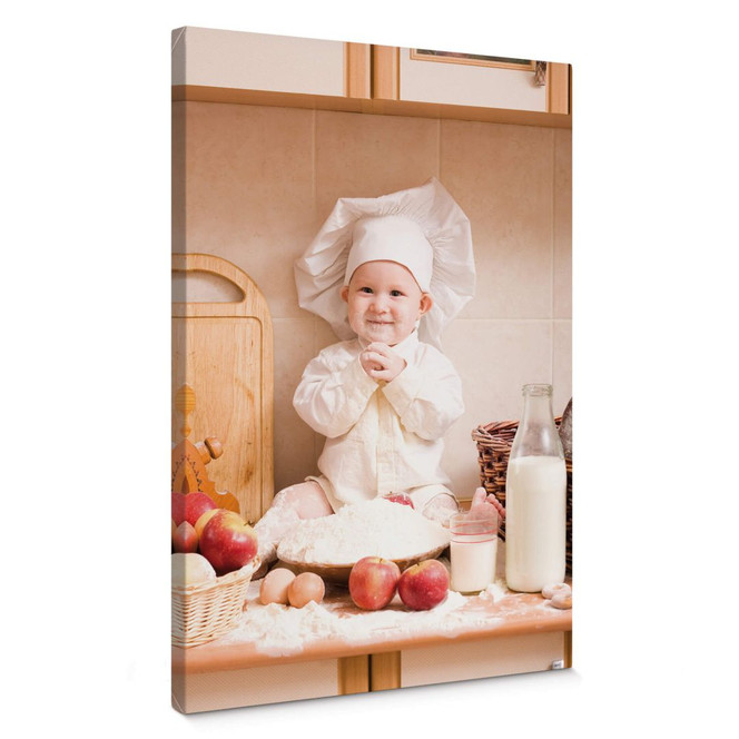 Leinwandbild Kleiner Bäcker - Bild 1