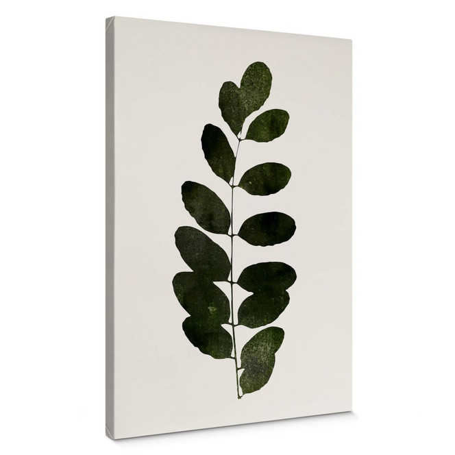 Leinwandbild Kubistika - Grüne Blätter