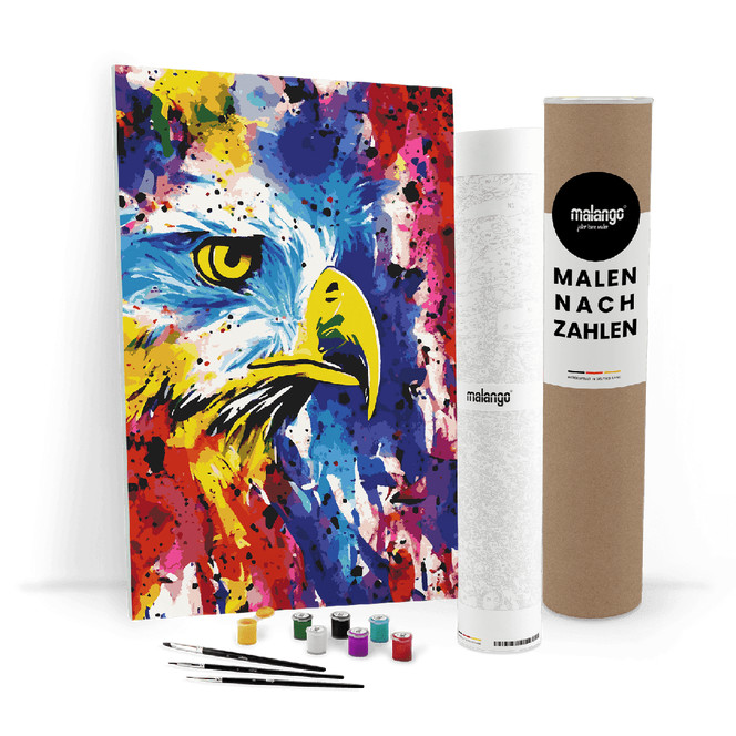Malen nach Zahlen Leinwandbild - Adler Anton