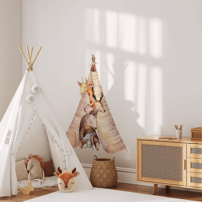 Wandtattoo Kvilis - Tiere im Tipi