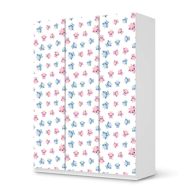 Folie IKEA Pax Schrank 201cm Höhe - 3 Türen - Eulenparty- Bild 1