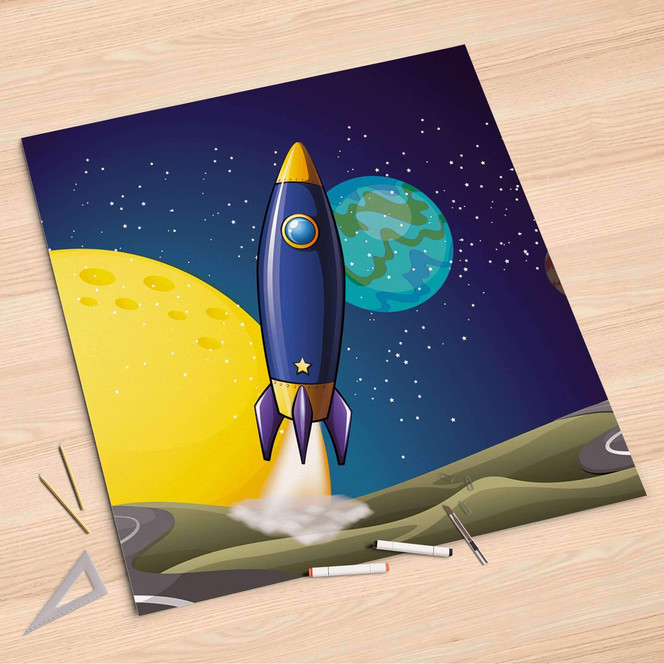 Folienbogen (90x90cm) - Space Rocket- Bild 1