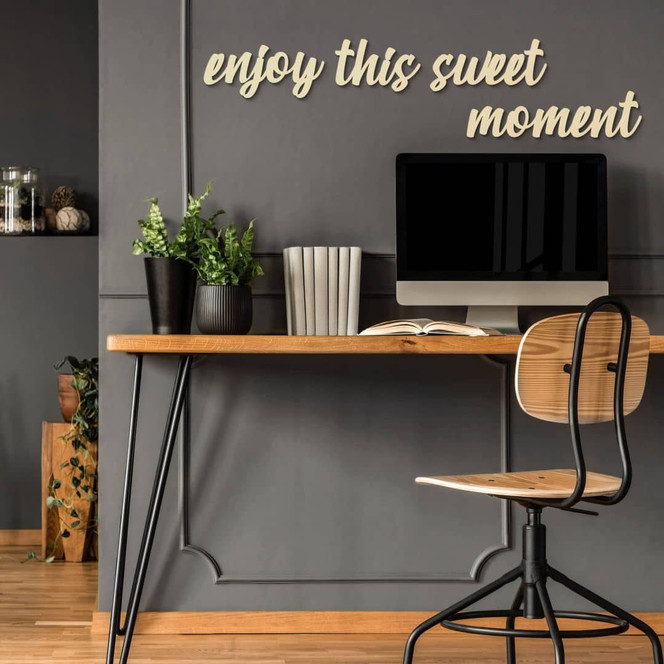 Holzbuchstaben Pappel Enjoy this sweet moment