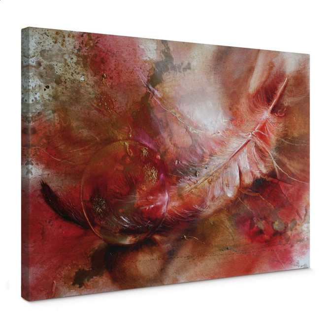 Leinwandbild Schmucker - Feder und Glaskugel