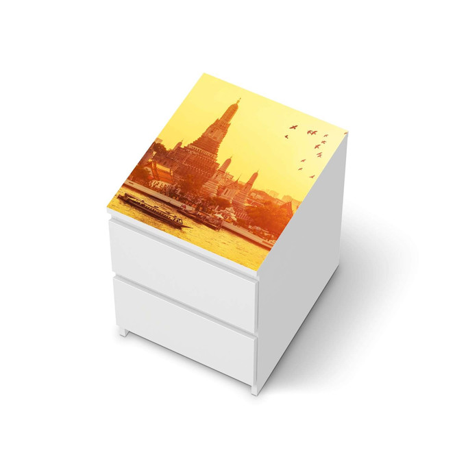 Möbelfolie IKEA Malm Kommode 2 Schubladen oben - Bangkok Sunset- Bild 1