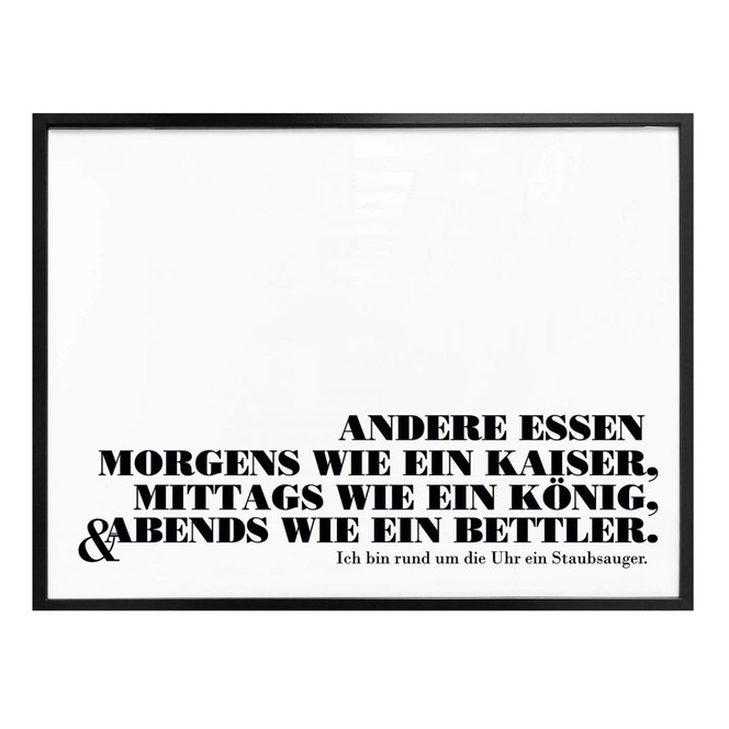 Poster Ich bin ein Staubsauger