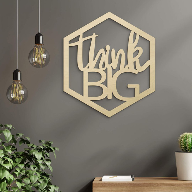 Holzdeko Pappel - Think Big