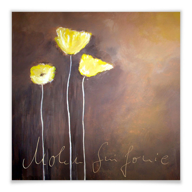 Poster Melz - Mohnsinfonie - quadratisch