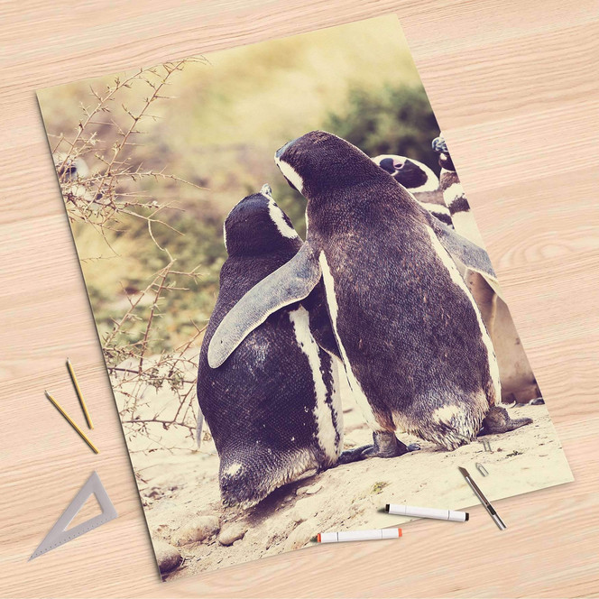 Folienbogen (80x120cm) - Pingu Friendship- Bild 1