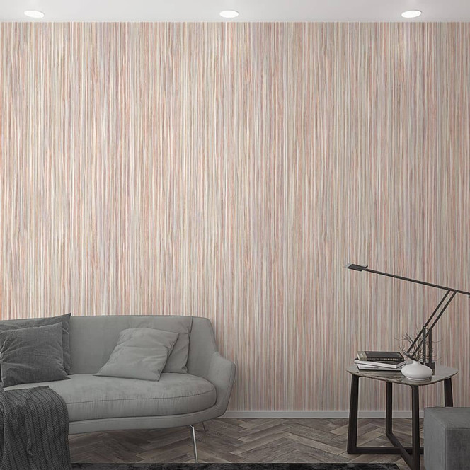 Fototapete mit grafischem Streifenmuster, Beige Streifen 2.70 x 1.06 m