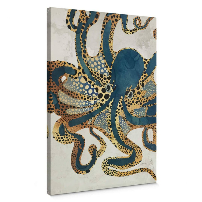 Leinwandbild SpaceFrog Designs - Goldener Oktopus