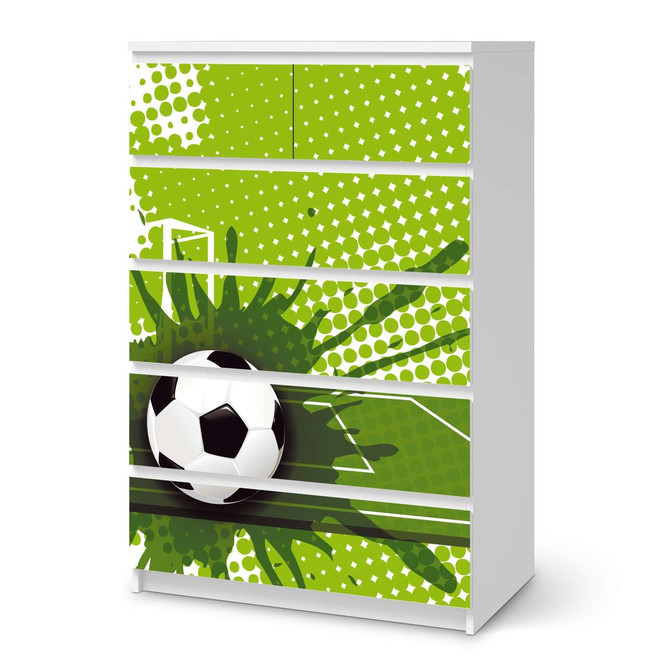 Möbel Klebefolie IKEA Malm Kommode 6 Schubladen (hoch) - Goal- Bild 1