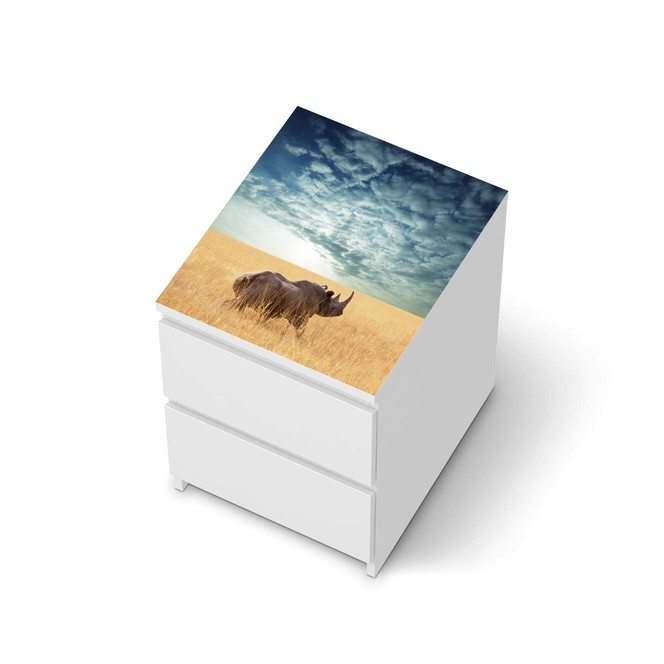 Möbelfolie IKEA Malm Kommode 2 Schubladen oben - Rhino- Bild 1