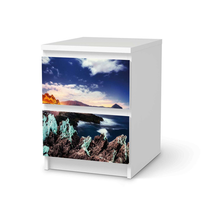 Möbelfolie IKEA Malm Kommode 2 Schubladen - Seaside- Bild 1