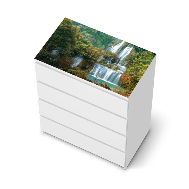 Möbelfolie IKEA Malm Kommode 4 Schubladen oben - Rainforest- Bild 1