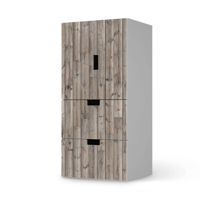 Möbelfolie IKEA Stuva / Malad - 2 Schubladen und 2 kleine Türen - Dark washed- Bild 1