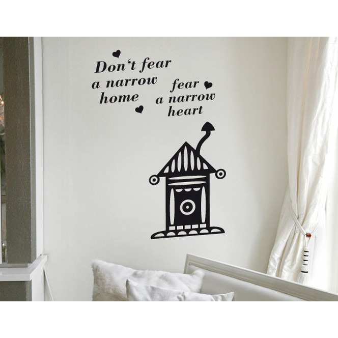 Wandtattoo Dont fear a narrow home