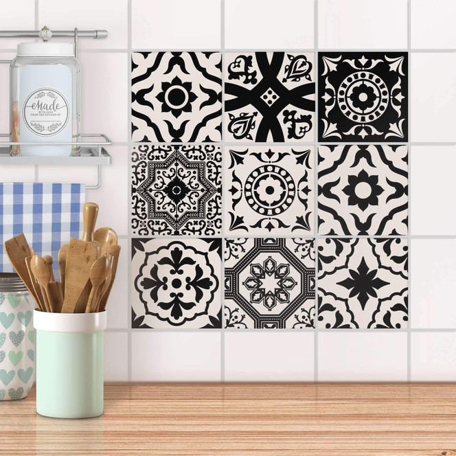 Fliesenaufkleber Set - Autumn Mystery Black