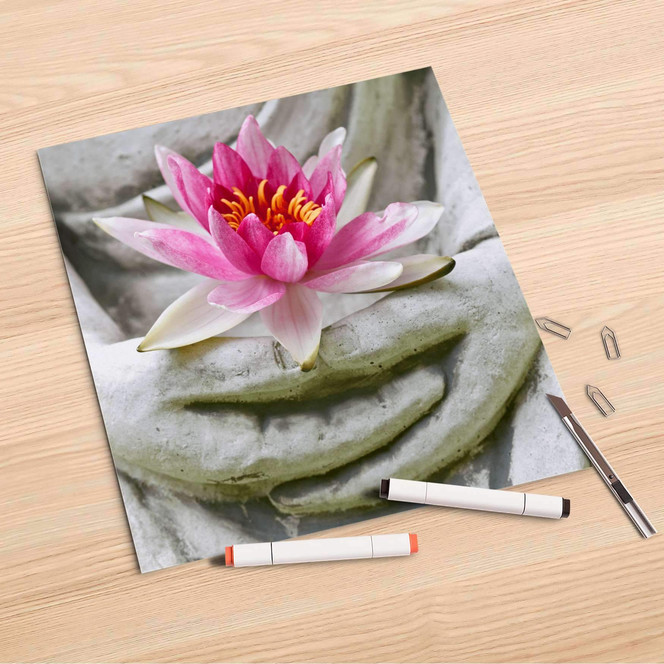 Folienbogen (30x30cm) - Flower Buddha- Bild 1