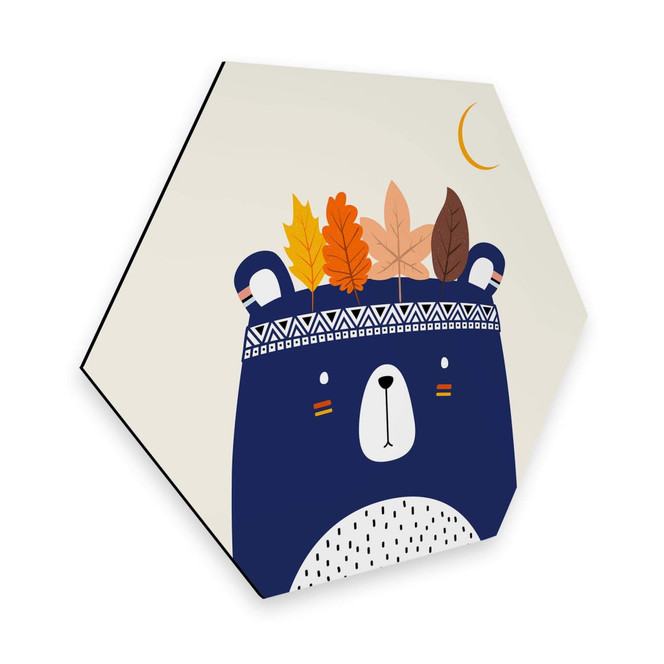 Hexagon - Alu-Dibond Kubistika - Kleiner Indianer