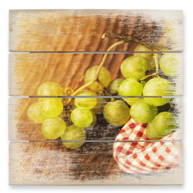 Holzbild Süsse Trauben - 40 x 41.5 cm